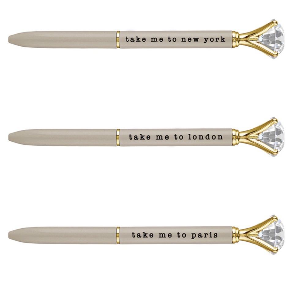 6 NWT Santa Barbara Design Studio Gray Gem Pens